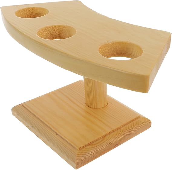 Ice Cream Cone Wooden Ice Cream Rack Dessert Trays Snack Tray Cake Stand Sushi Roll Holder Wooden Ice Cream Rack Drip Ice Glass Holder Wooden Kitchen Gadget Cone Rack Paper Cup (Bright Ye