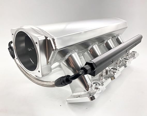 Low Profile LS3 L92 102mm Fab Intake Manifold w/MAP Sensor Port + Fuel Rail (Silver)