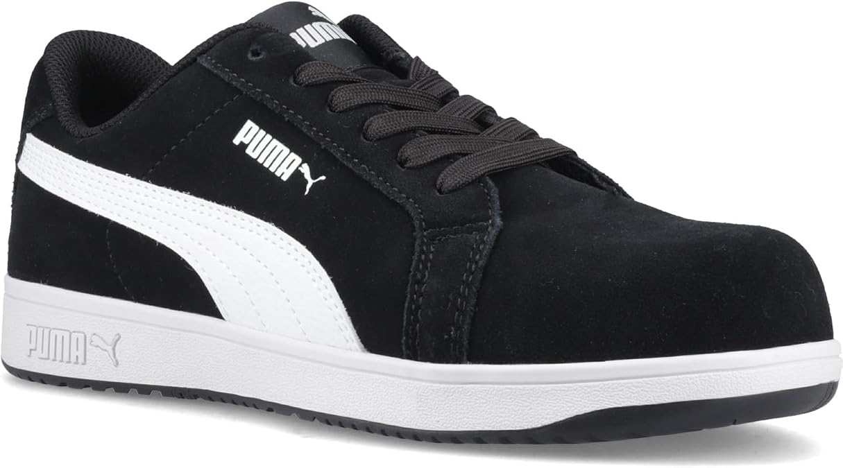Puma Safety Iconic Low Suede Trainers Safety Male Black/White Size 9
