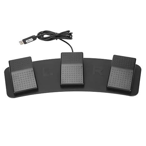 USB Foot Pedal PC Triple Foot Switch, PC USB Triple Foot Switch Pedal 3 Three Key Footswitch Program Customized Computer Keyboard Mouse for Playing Games