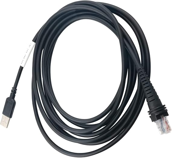 Bar Code Scanner USB Cable for Honeywell CBL-500-300-S00 USB to RJ45 Cable 1900GHD 1900GSR 1902GSR 1300G 1250g 1450G 1950G 1400G (5M / 16FT Flatted USB Port)