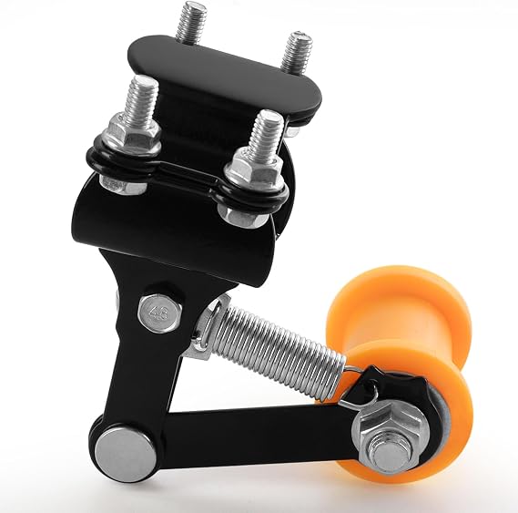 Bike Chain Tensioner, Adjustable Mini Bike Chain Tensioner Universal for Dirt Bike Go Kart (Yellow)