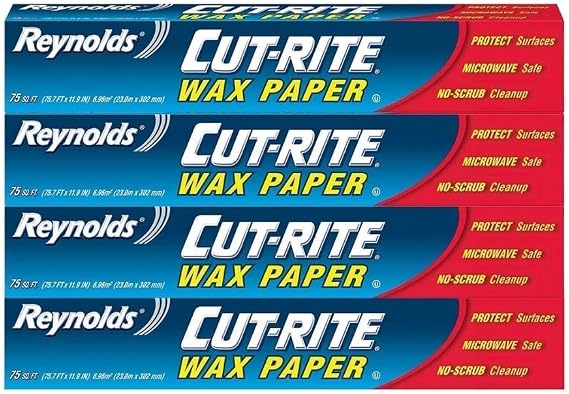 Reynolds Cut Rite Wax Paper, 75 Sq ft (23m x 302mm) (Pack of 4)