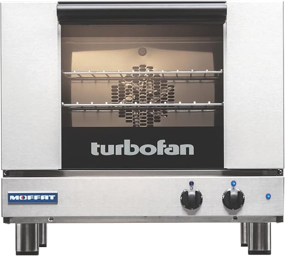 Moffat Turbofan Full Size Countertop Electric Convection Oven, Single Deck, Manual Control, 208v/50/60/1ph