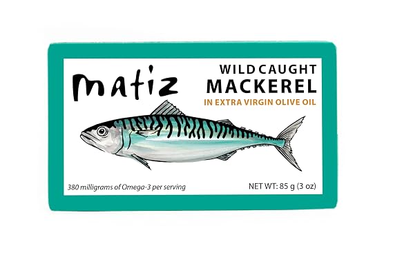 Matiz Mackerel in Extra Virgin Olive Oil | 3 Ounces | Spanish Natural Artisan Wild Caught Fish (3 Ounces (Pack of 1))