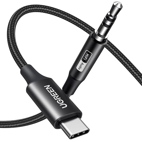 UGREEN USB C to 3.5mm Jack Cable Hi-Res 32bit/384Khz DAC Stereo Audio 1M