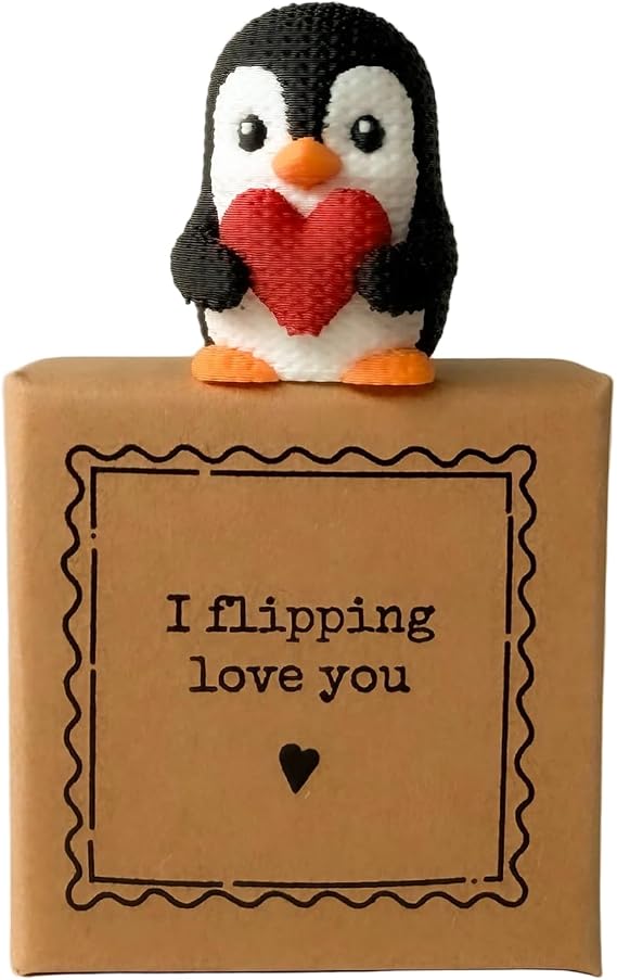 I Flipping Love You - Tiny Little Gifts - Penguin - Best Friend - Sentimental Gifts - Loved One - Valentines