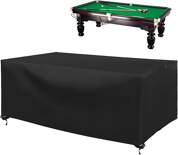 CHINCHILLA 7/8/9 ft Pool Table Cover, Waterproof Sunscreen Billiard Cover Polyester Fabric ,for Snooker Billiard Table Cover