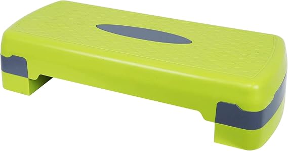 Fitvids Aerobic Step Platform Trainer with Adjustable 2-Level Risers, 400 Pound Weight Capacity Non-Slip Exercise Stepper