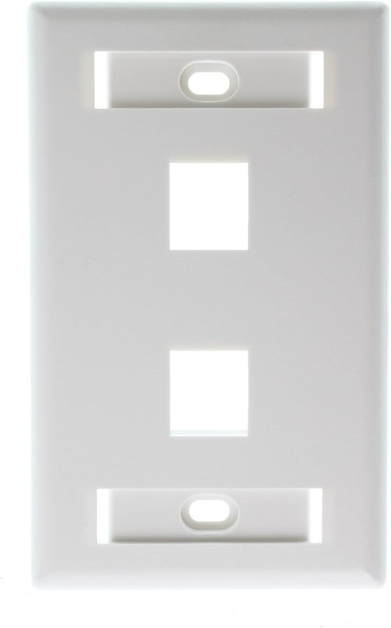 Belden AX102655 2-Port Single Gang Keyconnect Faceplate W/ID Window