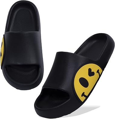 Sandals for Girls and Boys,Mens Slippers Sandals for Women,EVA Anti-Slip Indoor &amp;amp;amp; Outdoor Kids Slippers Smile Face Open Toe Spa Bath Pool Gym House Casual Shower Shoes