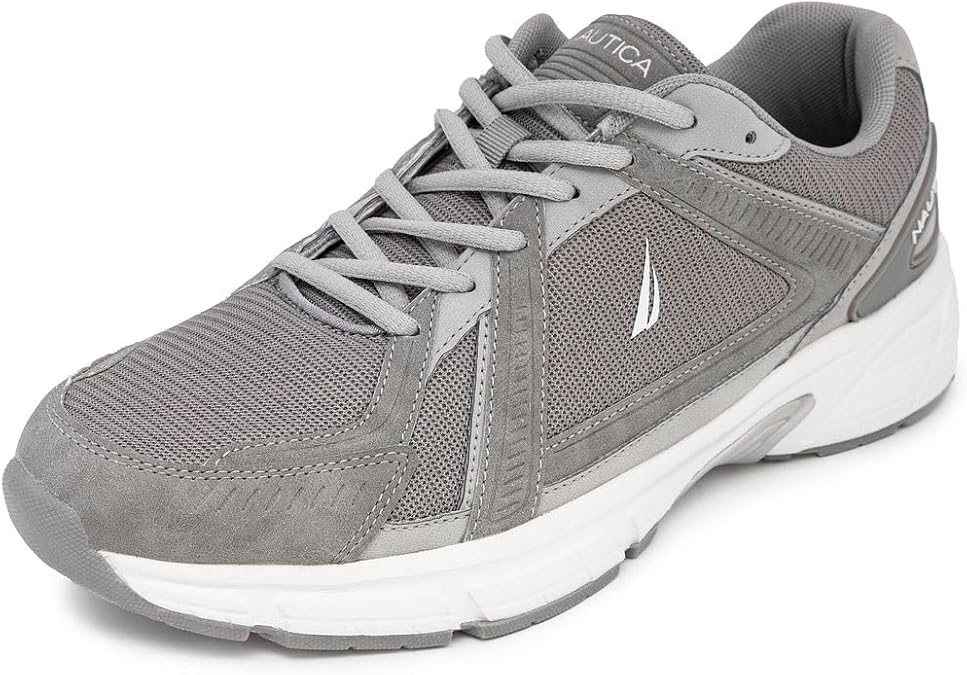 Nautica Mens Running Sneakers Sport Fashion Lace-Up Athletic Soft Shoes for Gym Tennis Men Cushioned, Breathable, Lightweight & Comfortable