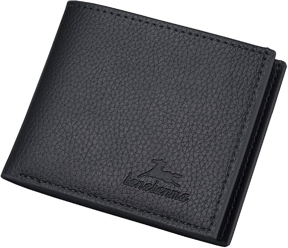 Slim Wallet for Men with Coin Purse, Minimalist Wallet with Zipper, Bifold Mens Wallets with Credit Card Holder, PU Leather Men's Wallet with Money Clip, Carteras Para Hombres (BLACK)