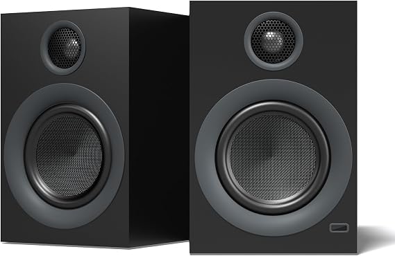 BS1 Powered Bluetooth Bookshelf Speakers, Set of 2, Black