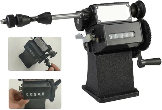 Bobbin Winder, Manual Hand Coil Counting Winding Machine, Dual-Purpose Winder Tool Max Diameter 150mm, Electric Counter Range Winding