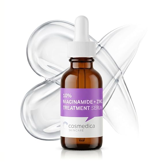 Cosmedica Skincare Niacinamide + Zinc Treatment Serum with Hyaluronic Acid, 1 oz
