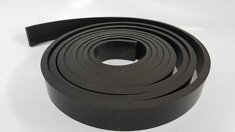 Rubber Sheet Warehouse .375" (3/8") Thick x 1" Wide x 5' Long -Neoprene Rubber Strip Commercial Grade 65A, Smooth Finish, Solid Rubber, Perfect for Weather Stripping, Gasket, Costume & DIY Projects ...