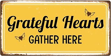 YFULL Grateful He 15x30cm Metal Sign Hanging Novelty Sign