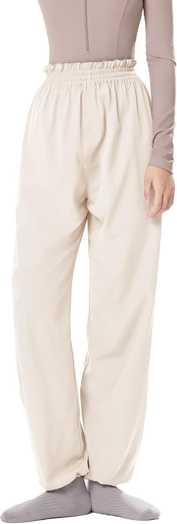 Teen Girls Women Dance Ripstop Pants Lightweight Warm Up Pants
