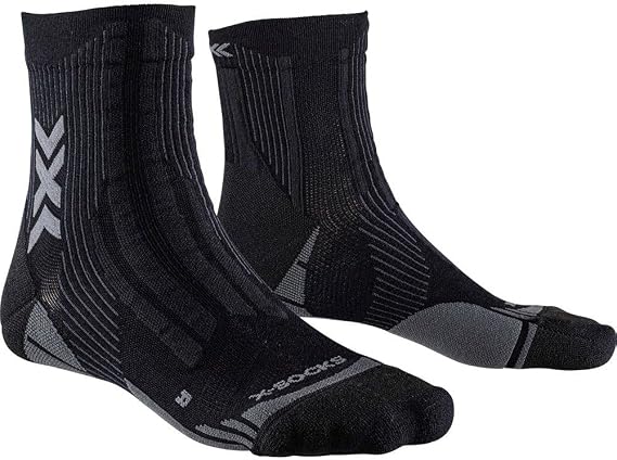 X-Bionic Unisex Ankle Length Athletic Socks - Cotton, Black, Size 7-8 - Hiking Performance