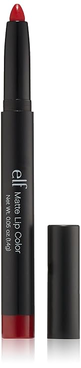 e.l.f. Matte Lip Color, Rich Red, 0.05 Ounce