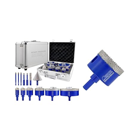 SHDIATOOL Diamond Drill Core Bits Kits, Hole Saw Sets with Triangle Shank for Drilling Porcelain Tile Marble Ceramic Granite on Drill Machine