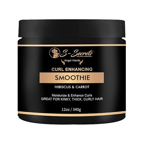 S-Secrets Hibiscus & Carrot Curl Enhancing Smoothie - Define Curls, Reduce Frizz, Natural Ingredients for Healthy, Radiant Curls