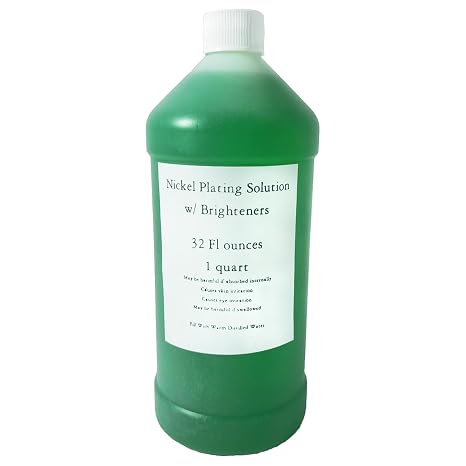 Generic Nickel Plating Solution with Brighteners, Electroplating, 1 Quart