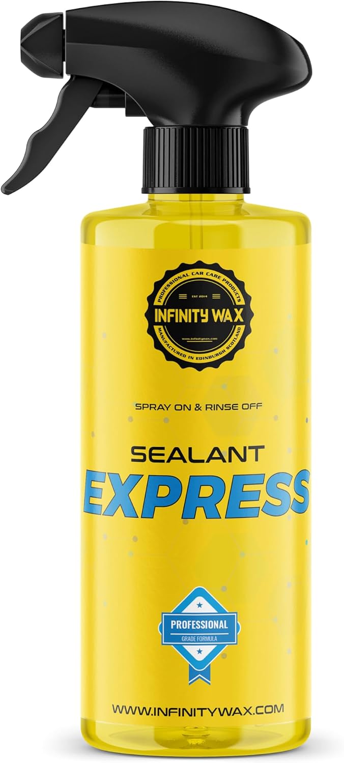 Infinity Wax Express Sealant 500ml – Instant SiO2 Spray-On Rinse-Off Car Protection Use on Paint, Glass & Wheels, 2–3 Month Hydrophobic Shield - Foam Lance or Spray Application