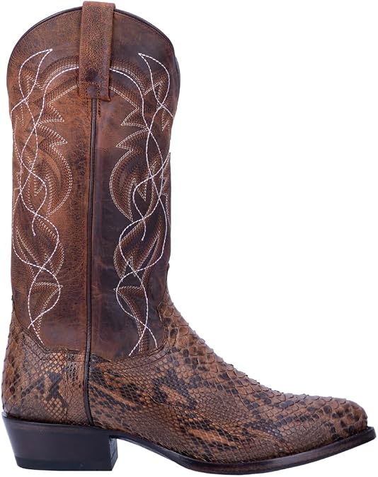 Dan Post Mens Manning Embroidered Pull On Round Toe Dress Boots Mid Calf - Black, Grey