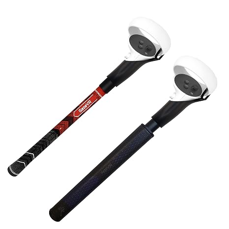 VR Golf Club Attachments for Oculus Quest 2 | Pro & Putter Grips | 2 Pack | Right & Left Controllers
