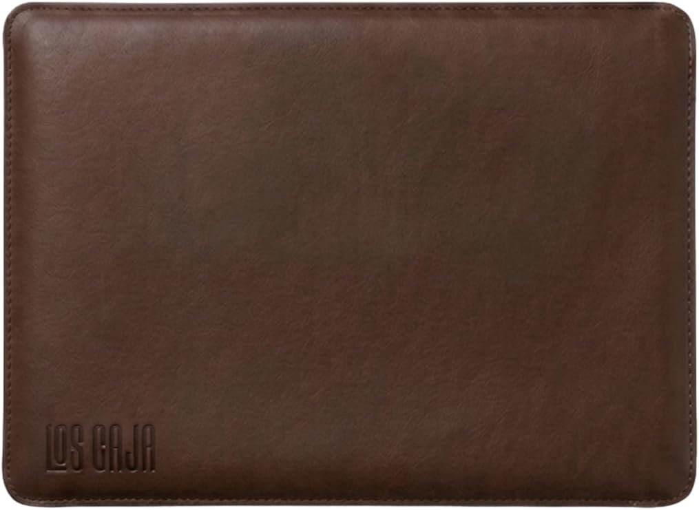 Minimalist 14 Inç Laptop Kılıfı, Vegan Deri, Su Itici Özellikli, Bilgisayar Notebook Laptop Çantası (Acı Kahve, 14 İnç)