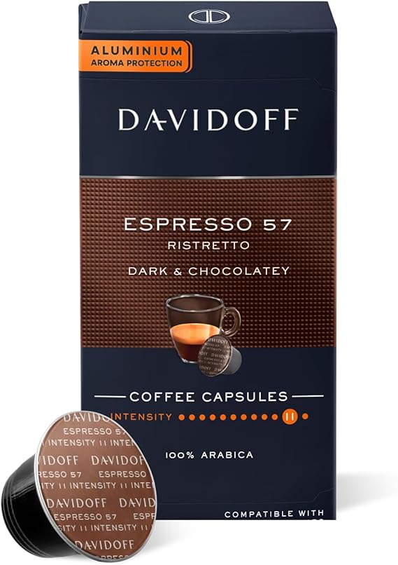 Davidoff Espresso 57 Ristretto 10'lu Kapsül Kahve, DER57