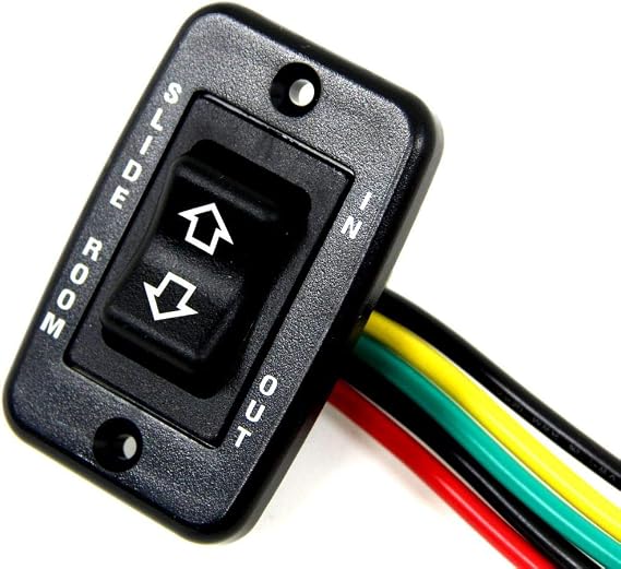 Lippert Components Slide-Out Electric Switch Assembly Replacement - Black For Above Floor and Through Frame Slides - Exact-Match Component - Easy, DIY Installation - Full Switch Assembly Included 117460