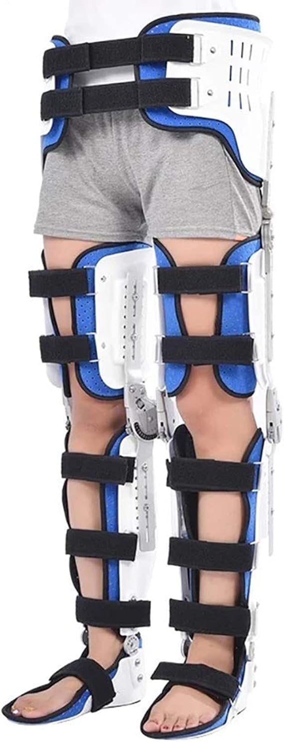 Hip Knee Ankle Foot Orthosis Braces, Adjustable Knee Orthosis, Thigh Knee Leg Ankle Fixed Limb Strap Joint Support Stabilizer Fixed and Safe Material Postoperative Rehabilitation, Walking Boots