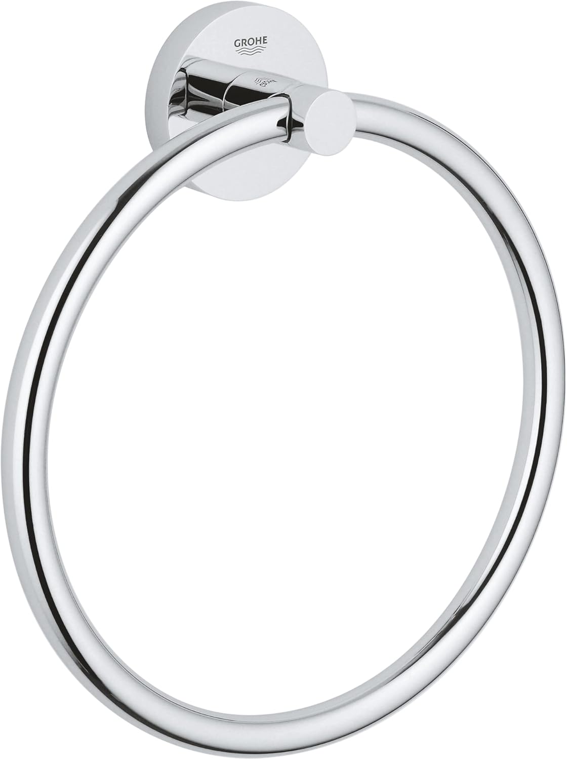 GROHE Start QuickFix Ring Towel Holder, ShowerBathroom Accessories, Chrome, 41174000