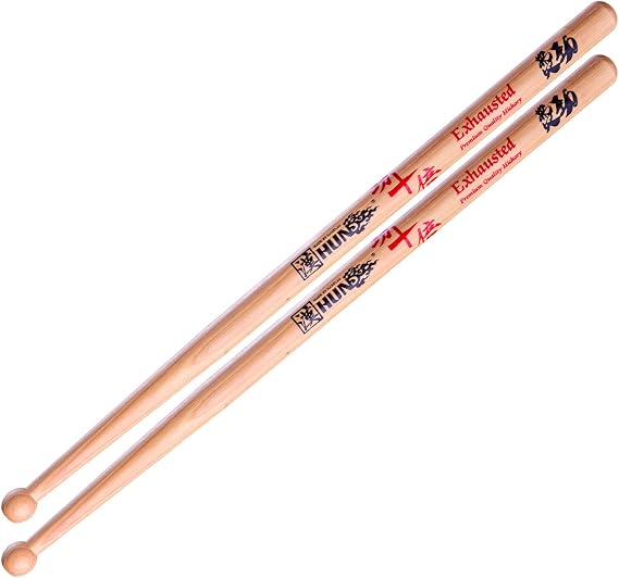 HUN Extra Heavy Marching Drum Sticks, Pitch & Weight Matched,Exhausted | Extra Heavy,Pitch & Weight Matched,Non-Slip Grip