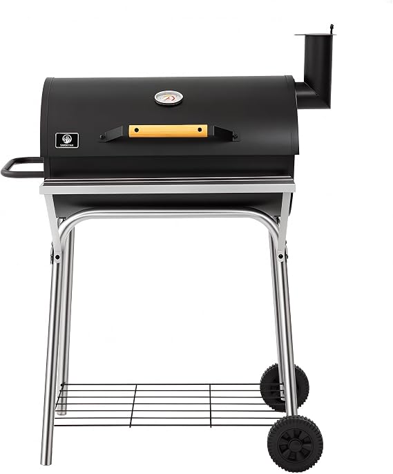 Barrel Charcoal Grills 20 In. Large Cooking Area BBQ Grill Picnic