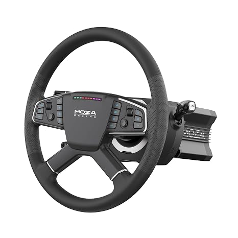 MOZA 3-in-1 R9 truck bundle for PC Racing Game: R9 V3 Direct Drive Base, TSW Truck Wheel and stalks