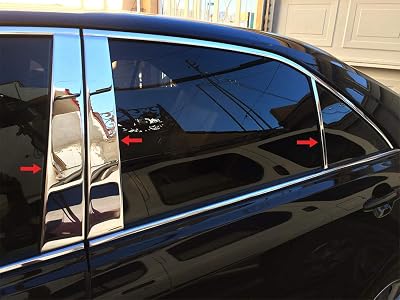 MaxMate Made in USA! Compatible with 2007-2011 Toyota Camry 6 PC Stainless Steel Chrome Pillar Post Trim