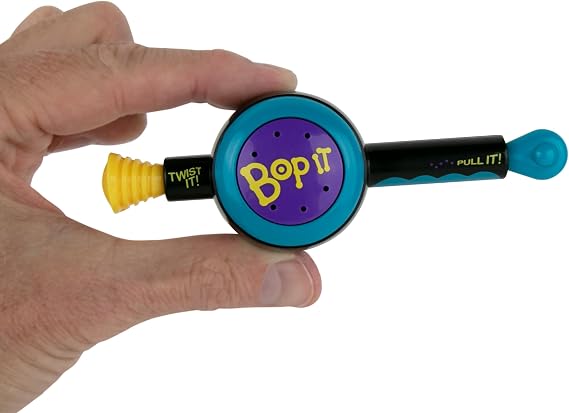 World's Smallest Bop It! The Classic Game of Bop It, Twist It, Pull It in Miniature Size. Travel Electronic Game. Play Solo or with Multiple Players