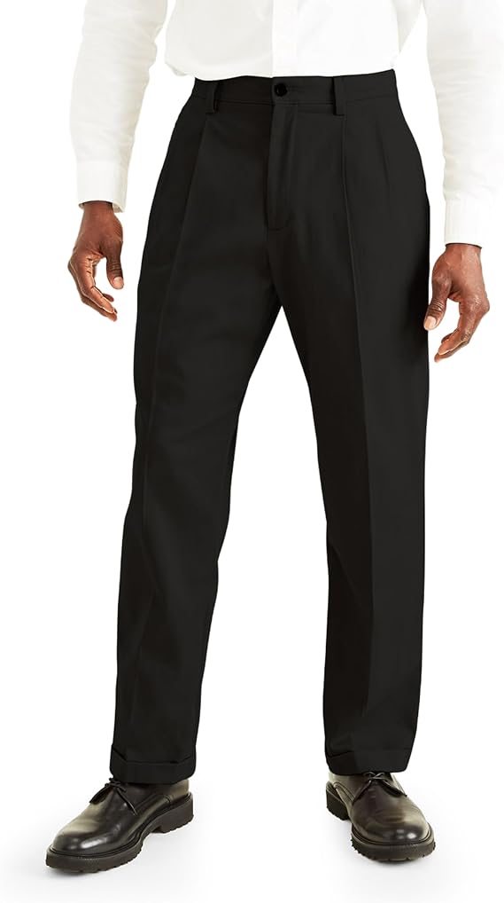 Dockers Men's Relaxed Fit Comfort Khaki Pants - Pleated
