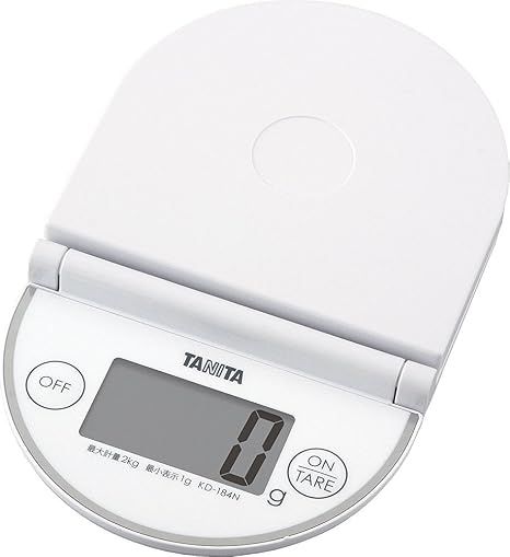 Tanita Cooking Scale Kitchen Scale Foldable Digital 2kg 1g Unit KD-184N WH