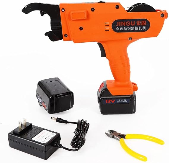 TFCFL Automatic Rebar Tying Machine, 8-34mm Handheld Rebar Tier Tool Building Tying Rebar Cutters & Benders (30-60mm)