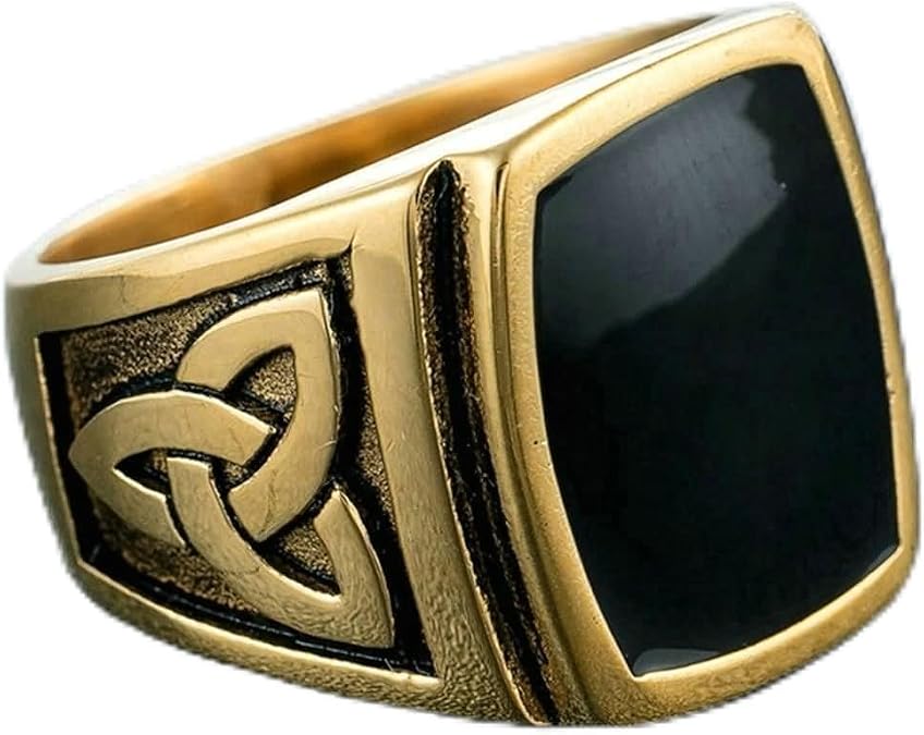Man Ring, Good Luck Ring Celtic Knot Stainless Steel Mens Jewelry