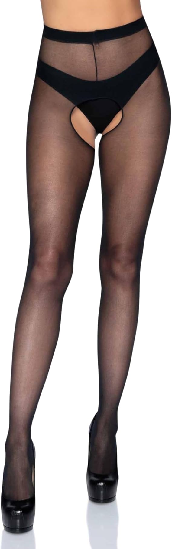 Leg Avenue Crotchless Pantyhose Open Tights