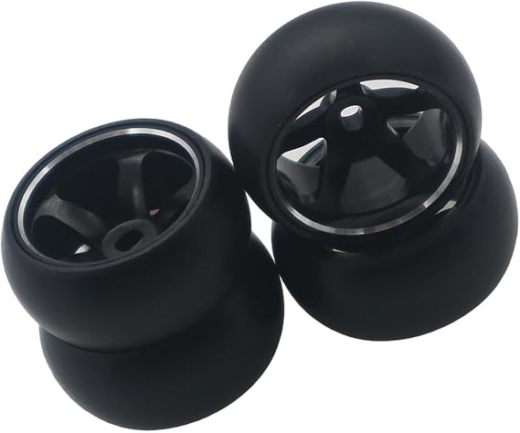 Stylish RC Car Wheel Rim Tires for WLtoys K969 K989 1/28 4WD Car Enhanced Durability, Black