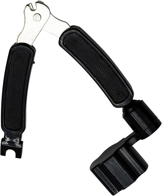 3IN1 Functional Guitar String Changing Tool, Guitar String Cutter, Guitar String Adjuster, Black, Plastic, Multifunctional Guitar Repair Parts