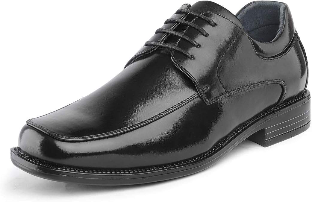 Bruno Marc Men's Square Toe Classic Business Dress Shoes | Soft Lining, Latex Cushioned Footbed CLASSIC Square-Toe Design Flexible and Comfort oxfords