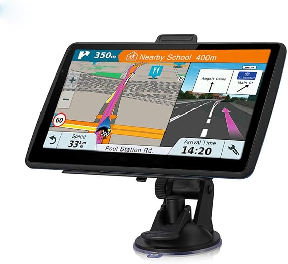 GPS Latest 2025 Map 7 inch Touch Screen Car GPS 256-16GB, Voice Turn Direction Guidance, Support Speed and Red Light Warning, North America Lifetime map Free Update